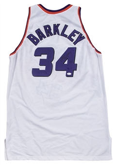 1992-93 Charles Barkley Game Used & Signed Phoenix Suns Home Jersey (JSA) 